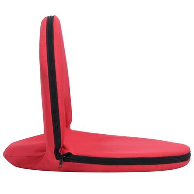 vidaXL foldbare strandstole 2 stk. stål og stof rød