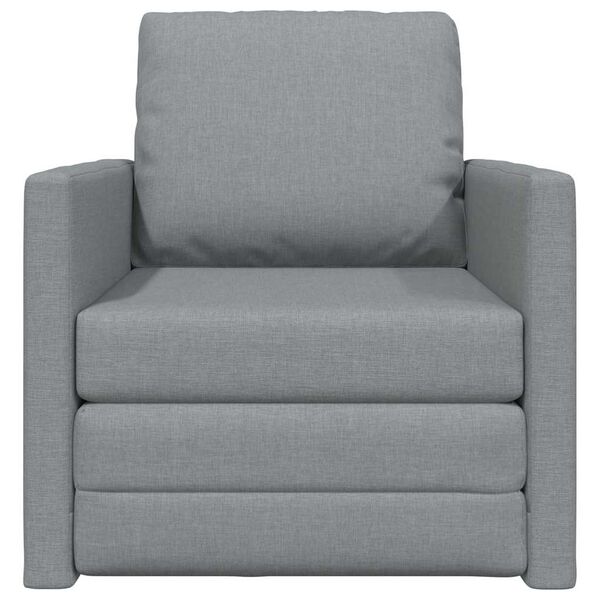 vidaXL 2-i-1 sovesofa 112x174x55 cm stof lysegr&aring;