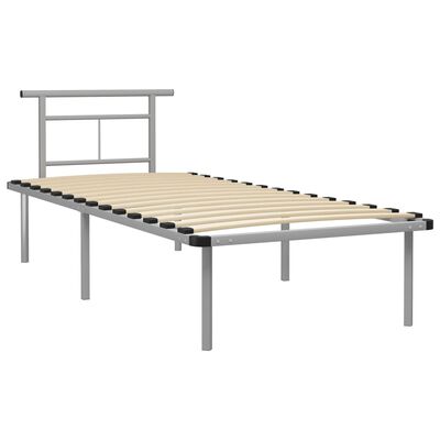 vidaXL sengestel 90x200 cm metal grå
