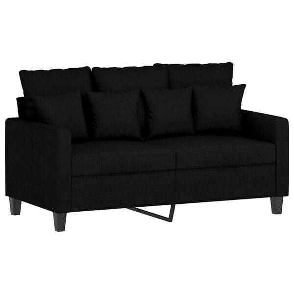 vidaXL 2-personers sofa 120 cm stof sort