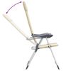 vidaXL foldbare campingstole 2 stk. aluminium cremefarvet