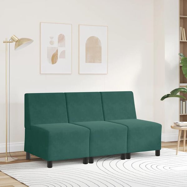 vidaXL modul&aelig;r sofa uden arml&aelig;n m&oslash;rkegr&oslash;n 55 cm fl&oslash;jl