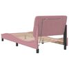 vidaXL sengeramme med LED uden madras 80x200 cm velour pink