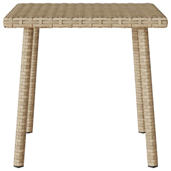 vidaXL havesofabord 40x40x37 cm firkantet polyrattan beige