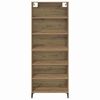 vidaXL Highboard Artisan Egetr&aelig; 69,5 x 34 x 180 cm Konstrueret tr&aelig;