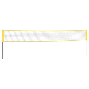 vidaXL badmintonnet 600x155 cm PE-stof gul og sort