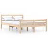 vidaXL sengeramme 135x190 cm massivt tr&aelig;