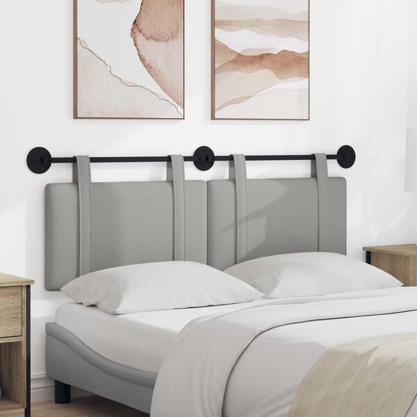 vidaXL H&aelig;ngende Hovedgavl V&aelig;gmonteret Skygr&aring; 150 x 55 x 5 cm Stof