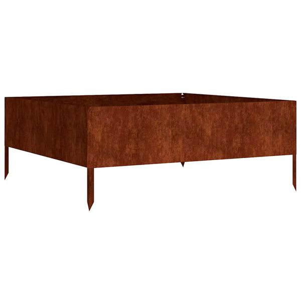 vidaXL h&oslash;jbed 100x100x41 cm cortenst&aring;l