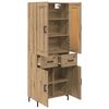 vidaXL Highboard med skuffe 2 pcs Artisan Egetr&aelig; Konstrueret tr&aelig;