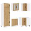 vidaXL K&oslash;kkenskab Lucca 2 pcs Brun 80 x 46 x 81.5 cm Konstrueret tr&aelig;