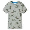 T-shirt til b&oslash;rn str. 140 lys kakimeleret