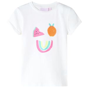 T-shirt til b&oslash;rn str. 116 ecrufarvet