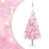 vidaXL kunstigt juletr&aelig; med lys og kugles&aelig;t 150 cm PVC lyser&oslash;d