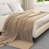 vidaXL Kastet&aelig;pper 6 pcs Camel 240 x 270 cm Fleece