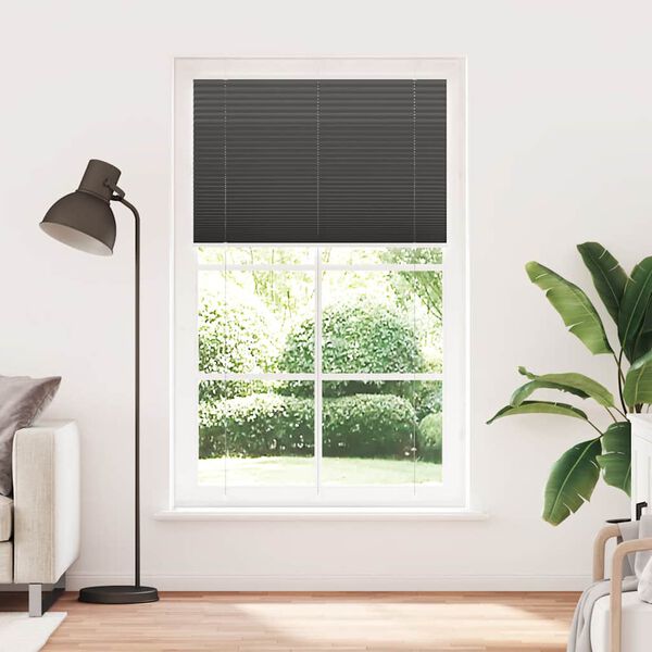 vidaXL Pliss&eacute;gardin Sort 120x200 cm Stofbredde 119,4 cm Polyester