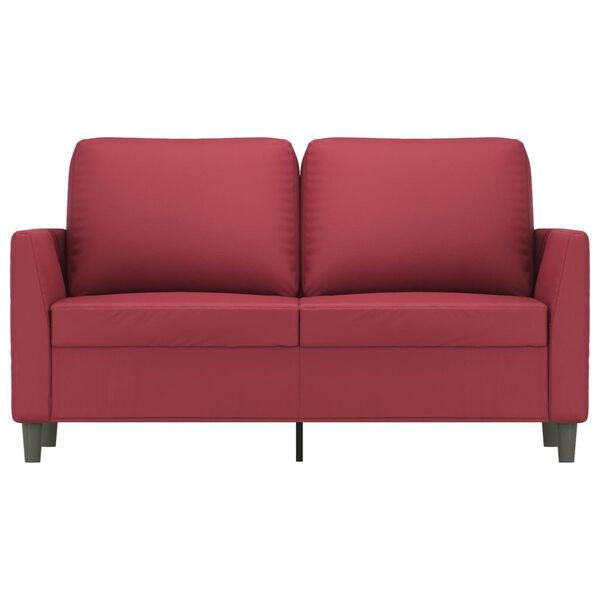 vidaXL 2-personers sofa 120 cm kunstl&aelig;der vinr&oslash;d