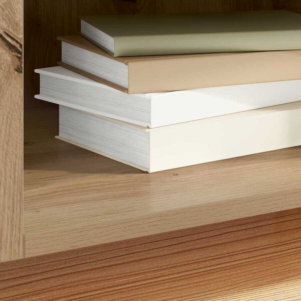 vidaXL Pladeskab Artisan Egetr&aelig; 121 x 38 x 48 cm Konstrueret tr&aelig;