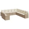 vidaXL sofas&aelig;t til haven 11 dele med hynder polyrattan beige