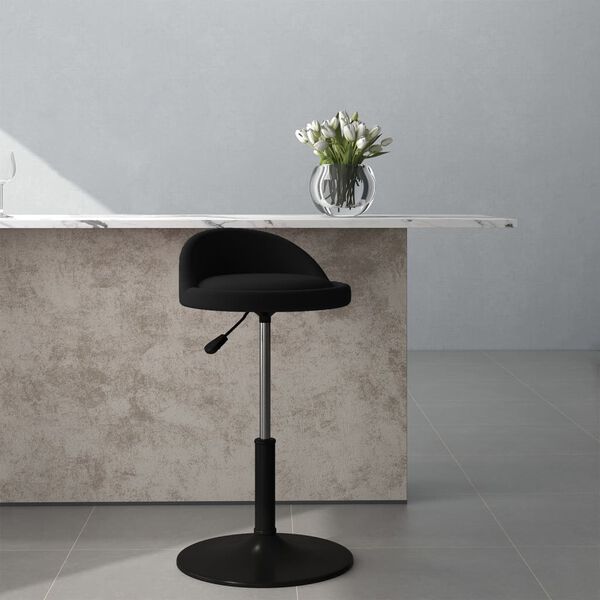 vidaXL drejelig spisebordsstol fl&oslash;jl sort