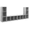 vidaXL tv-skabe 4 stk. 107x35x37 cm konstrueret tr&aelig; betongr&aring;