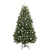vidaXL Kunstigt juletr&aelig; med 300 LED'er Gr&oslash;n 210 cm PVC og metal