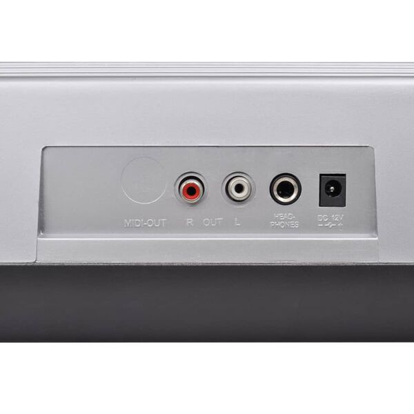 vidaXL keyboards&aelig;t med 61 tangenter s&oslash;lvfarvet og sort