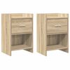 vidaXL Sengeborde 2 stk. Sonoma-eg 40 x 30 x 60 cm Konstrueret tr&aelig;