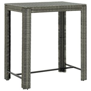 vidaXL barbord til haven 100x60,5x110,5 cm polyrattan gr&aring;