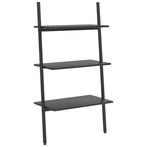 vidaXL stigereol med 3 hylder 64x34x116 cm sort