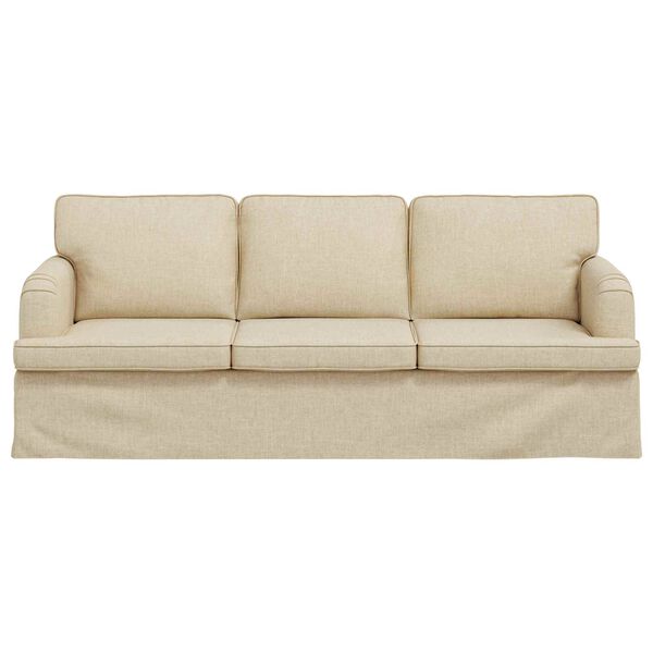 vidaXL Sofa 180cm Creme Metal