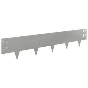 vidaXL Pl&aelig;nekant 10 stk. 100 x 20 cm St&aring;l S&oslash;lv