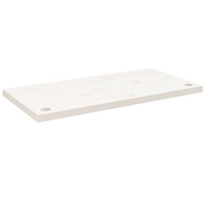 vidaXL skrivebordsplade 80x40x2,5 cm massivt fyrretr&aelig; hvid