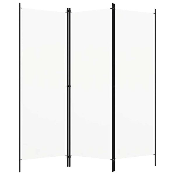 vidaXL 3-panels rumdeler 150 x 180 cm hvid
