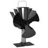 vidaXL varmedrevet ovnventilator 3 blade sort