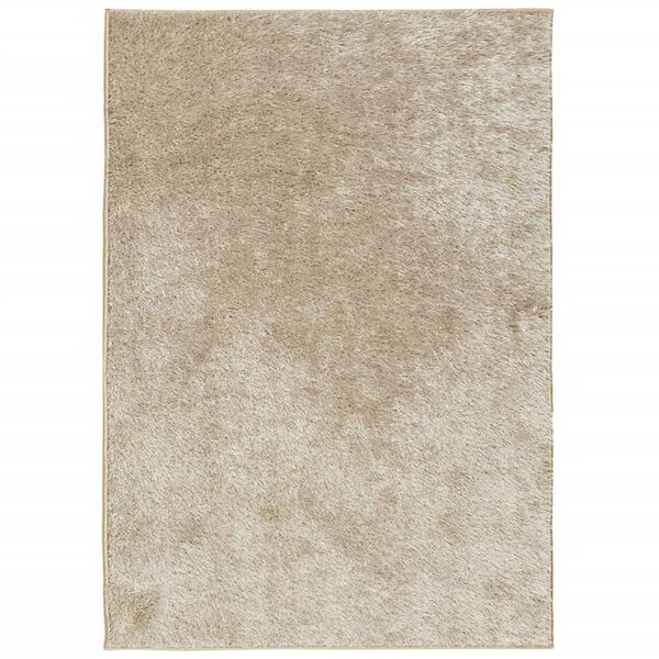 vidaXL gulvt&aelig;ppe ISTAN 160x230 cm lang luv skinnende look beige