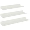vidaXL Sv&aelig;vende hylde 3 stk. Hvid 40 x 9 x 2,5 cm St&aring;l