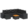 vidaXL sofas&aelig;t til haven 8 dele med hynder polyrattan sort