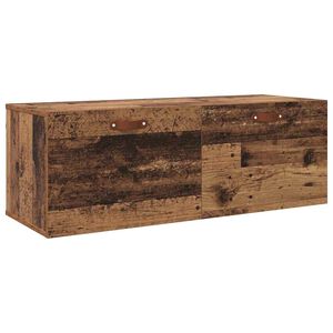 vidaXL Vægmonteret skab Gammelt træ 100 x 36,5 x 35 cm Konstrueret træ