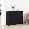 vidaXL Sideboard Sort eg 90,5 x 30 x 70 cm Konstrueret træ