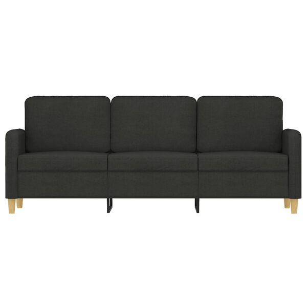 vidaXL 3-personers sofa 180 cm stof sort