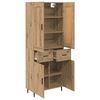 vidaXL Highboard med skuffe 2 pcs Artisan Egetr&aelig; Konstrueret tr&aelig;
