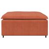 vidaXL modul&aelig;r sofa fodskammel modul 100x100x48 cm r&oslash;d orange