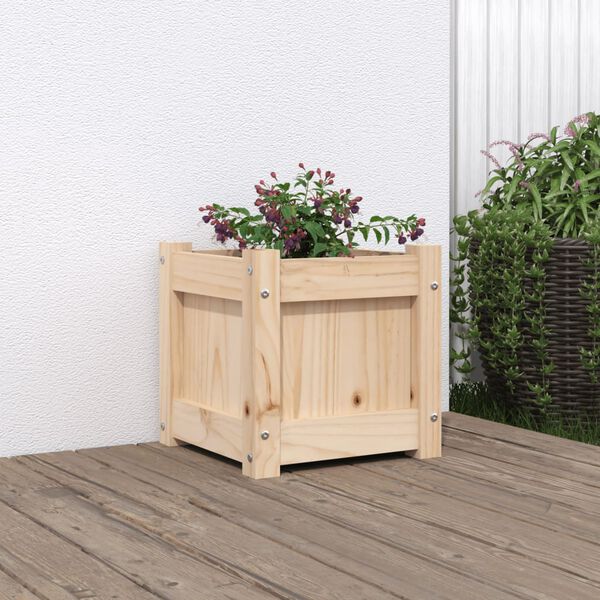 vidaXL plantekasse 31x31x31 cm massivt fyrretr&aelig;