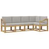 vidaXL Udend&oslash;rs sofagruppe med pude 5 pcs Hvid og lysegr&aring;