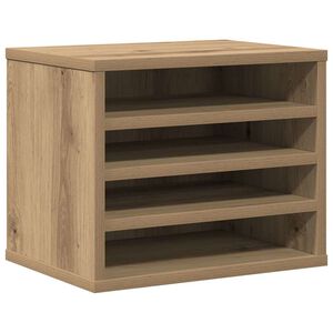 vidaXL Skrivebordsorganisator Artisan Egetr&aelig; 36 x 26 x 29,5 cm