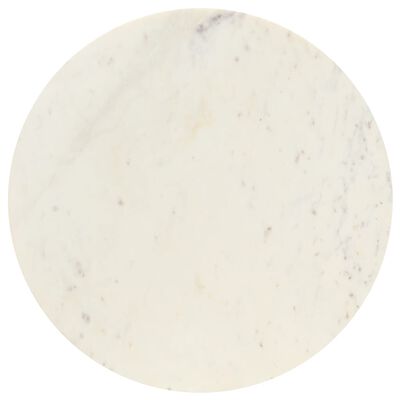 vidaXL sofabord 60x60x35 cm ægte sten med marmortekstur hvid