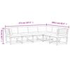 vidaXL sofas&aelig;t til haven 6 dele med hynder massivt fyrretr&aelig;