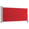 vidaXL sammenrullelig sidemarkise til terrassen 120 x 300 cm r&oslash;d