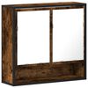 vidaXL badev&aelig;relsesskab + spejl 65x20x60 cm konstrueret tr&aelig; r&oslash;get eg
